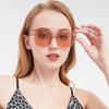 Gafas de sol de moda con montura grande cuadrada europea y americana, gafas de sol retro adelgazantes y modernas para mujer, gafas de sol transfronterizas personalizadas que combinan con todo.