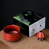Conjunto de Chá Matcha Novo Tigela de Matcha Colher de Chá Suporte Conjunto Pequeno Caixa Colorida Esmalte de Forno Transfronteiriço Feito à Mão Caixa de Presente Cerâmica Retrô