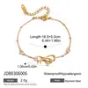 Diseño Silencioso y Elegante, Dulce y Romántico Acero Inoxidable Dorado de 18 Quilates con Flor de Diamante Pulsera de Acero Inoxidable, Joyería Versátil al por Mayor