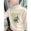 Camiseta Térmica de Forro Polar para Ropa Interior Otoño/Invierno 2026 Camiseta de Manga Larga Top Cálido Infantil Cuello Semi-Alto para Niños Ropa Infantil Versátil