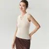 Camisola de punto de cachemira pura con ribete de encaje ondulado, cuello en V, capa interior versátil de corte ajustado, color liso, diseño simple