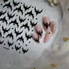 Adesivos de decoração de feriado transfronteiriços com tema escuro, adesivos 3D de morcego para nail art, adesivos adesivos para decorações de unhas de festa