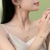 Pulsera Original de Jade Hetian de Tulipán y Trébol de Cuatro Hojas, Pulsera de Estilo Retro Chino Nuevo con un Toque de Alta Gama, Joyería de Plata Pura