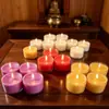 Velas de té redondas de cera de soja, velas perfumadas de cera de soja para uso doméstico, lámparas votivas budistas, lámparas de mantequilla sin humo al por mayor