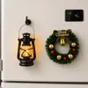 Ímã de Geladeira Guirlanda de Natal 3D Decoração Magnética Criativa Atmosfera Festiva Estilo ins Novo Enfeite de Árvore de Natal não