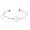 Versão coreana de estrela de seis pontas vazada Anel de mão pulseira de metal aberta pulseira de estrela de cinco pontas temperamento feminino pulseira popular atacado