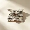 Bufanda Cuadrada Rayada Retro al por Mayor Lazo para el Cabello para Mujer Lazo para el Cabello de Tejido Artístico tipo Lino Cola de Caballo Baja Perezosa Accesorios para el Cabello para Viajar