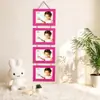 Marco de Fotos de Madera con Cuerda de Cáñamo Personalizado 6 pulgadas 7 pulgadas Marco Múltiple Conectado para Foto Conmemorativa de Bebé Marco de Fotos para Colgar en la Pared Diseño Creativo