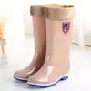 Zapatos impermeables de caña alta para la temporada de lluvias, botas de lluvia de gelatina, zapatos de goma antideslizantes para trabajo en cocina, cubrebotas, botas de agua para mujer, verano para adultos