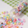 Ojo de Diablo de Resina Redondo Plano Rayas Arcoíris Cuentas Sueltas para Pulsera Hecha a Mano DIY Collar Accesorios de Joyería Materiales