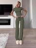 Amazon Europa y Estados Unidos transfronterizo 2025 nuevo traje casual chaqueta de manga corta pantalones ropa para el hogar ropa deportiva ropa de yoga