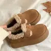 Botas de nieve anticolor para mujer, estilo slip-on, para comercio exterior transfronterizo, invierno, suela gruesa, moda, versátiles, forro de felpa, cálidas, zapatos de algodón tipo Birkenstock