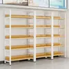 Estante de exhibición multicapa, estantería de almacenamiento acero-madera, venta especial de liquidación, estante de exhibición de almacenamiento para supermercado, estantería ajustable