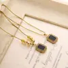 Nova Gargantilha Geométrica Quadrada Preta para Mulheres, Cheia de Diamantes, Moda de Alto Padrão, Luxo Leve, Contas Seis-Fortunas, Design de Nicho Corrente para Clavícula