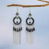 Pendientes de cadena de estilo nacional indio nuevos redondos de diamantes completos vintage barrocos pendientes creativos venta al por mayor
