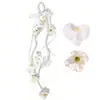 Novia Cascada Color Dopamina Ramo de Flores, Bata Matutina, Vestido de Novia, Sesión de Fotos, Ramo de Novia, Accesorios para Fotos, Flor de Mano