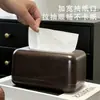 Caja de pañuelos estilo chino con veta de madera de nogal para sala de estar, mesa de comedor, escritorio de oficina, caja de pañuelos de alta gama con caja de almacenamiento de estilo vintage