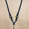 Cordón Tejido Hecho a Mano de Oro y Jade para Colgante de Mujer, Cordón para Collar con Colgante de Ágata de los Doce Signos del Zodiaco para Hombre