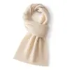 Bufanda de punto 100% cachemira pura para mujer, otoño e invierno, cálida, versátil, larga, color liso, tejido de ochos, calentador de cuello, chal, top