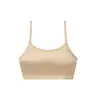 Ropa Interior Transpirable Hermosa Espalda Sin Costuras de Seda de Hielo para Mujer, Sujetador Deportivo Tipo Chaleco Inalámbrico, Almohadilla Fija para el Pecho