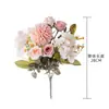 Ramo de Manzanilla de Colores Otoñales, Flores Artificiales, Flores Falsas, Plantas Verdes, Manualidades para Decoración de Bodas al por Mayor, Fabricante Transfronterizo de Ins