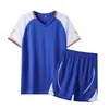 Conjunto de Uniforme de Torcedor de Futebol de Secagem Rápida para Homens, Uniforme Esportivo de Verão com Nome do Time Impresso, Uniforme de Treino e Competição com Logotipo