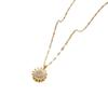 Colar de girassol giratório de luxo leve Acessórios de Nicho de Nicho Simples Elegante Elegante Collarbone Chain Acessórios