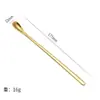 Cuchara Mezcladora de Acero Inoxidable 304 Palillo Mezclador para Café Postre Té con Leche Mango Largo Creativo Cuchara para Hielo Cuchara para Miel Cuchara de Bar