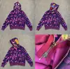 Sudadera con cremallera y camuflaje de tiburón Bape de moda para hombre y mujer, estilo pareja, cárdigan chaqueta con capucha holgado de forro polar puro de moda para hombre
