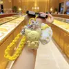 Beige Agua Mismo Estilo Encanto Dorado para Teléfono Oro Puro 999 Peluche Kuromi Hello Kitty Accesorio para Bolso Llavero