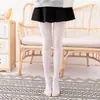 Fabricante de leggings vende no atacado collants profissionais de dança para meninas, meia-calça de dança branca de nove pontos para exame de balé infantil