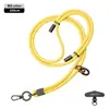 Lanyard Popular para Teléfono Móvil de Muñeca 6mm Fuerte para Colgar en el Cuello Cruzado Ajustable Exterior Montañismo Cuerda Trenzada Anti-Pérdida Color Pistola