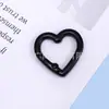 Llavero de Corazón Pintado Colorido de 25 mm con Cierre de Resorte Accesorios para Joyería Hecha a Mano DIY