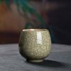 Taza de Té Celadón de Longquan Hogar Taza de Té de Cerámica Oficina Taza Pequeña sin Asa Taza de Agua con Grietas de Hielo Chinas Se Puede Grabar