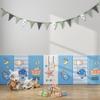 Calcomanías de pared autoadhesivas de dibujos animados anticolisión Tatami Bolsa suave Pared Pared Cabecera Habitación de niños Decoración de pared Calcomanías de pared 3d