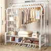 Tendedero de Ropa de Piso Vertical para Dormitorio Hogar Perchero Colgador Balcón Simple Engrosado Barra de Secado Tendedero