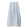 Ropa de Mujer Transfronteriza Otoño 2025 Estilo Americano Pantalones tipo bloomers Cintura Alta Versión Globo Jeans de Pierna Ancha Pantalones Scimitar para Mujer