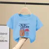 Camiseta 100% Algodón Puro para Niños Manga Corta Verano 2026 Nuevo Estilo Ropa para Niños Tallas Mediana y Grande Tops para Niños Manga Media Moda