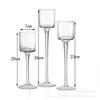 Portavelas Transparentes Altos de Estilo Europeo Cuidadosamente Seleccionados para Cenas a la Luz de las Velas, Adornos de Copa de Vidrio, Tazas para Velas de Aromaterapia, Velas de Navidad