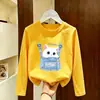 Camiseta de Manga Larga para Niña para Primavera y Otoño 2026 Estilo Nuevo Camiseta Básica Transpirable de Algodón Puro para Niños Top de Primavera y Otoño para Niña