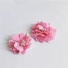 Accesorios de ropa con flores tridimensionales de varios colores, encaje, diadema DIY, zapatos, lino, algodón, florecilla de 6 pétalos, 4/6 cm