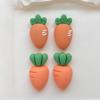 Accesorios de resina de zanahoria diy pegamento crema pegatina para refrigerador horquilla para el cabello cuerda para niños material de accesorios de rábano al por mayor