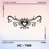 Adesivo de Tatuagem Love Succubus Ervas Semi-Permanente À Prova D'água Duradouro Simples Elegante Textura Artificial Tatuagem Feminina Sexy