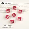 Contas Quadradas Pequenas Fofas de Acrílico Versátil DIY Joias Feitas à Mão Pulseira Corrente para Celular com Contas Acessórios Chaveiro