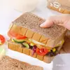 Pan Integral Negro Sin Azúcar de Caña Añadido, Tostadas de Centeno con Semillas de Chía para Desayuno, Comida Completa de Reemplazo de Caja Entera, Bocadillo Nutritivo y Saciente