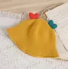 Chapéu de Pescador de Tricô Pequeno Amor para Crianças Outono e Inverno Novo Chapéu de Lã Quente para Bebês Meninos e Meninas