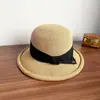 Sombrero de Paja para Mujer Verano 2026 Ala Enrollada Hepburn Francés Elegante Sombrero de Sol Protección Solar Plegable Versátil Sombrero de Sol para Playa