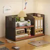 Estante de almacenamiento de escritorio, organizador de libros para escritorio del hogar, estante de bocadillos para sala de estar, portavasos, organizador de escritorio de oficina