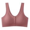 Sutiã Cueca de Mãe para Mulheres de Meia-idade e Idosas Estilo Regata Fivela Frontal Tamanho Grande Sutiã Fino Sem Costura Feminino Sem Aros