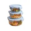 Lonchera hermética para trabajadores de oficina, apta para microondas, recipiente de vidrio para alimentos, lonchera de vidrio de borosilicato de alta calidad apto para alimentos